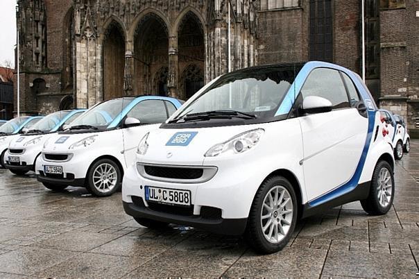 In Ulm steht eine Flotte von 200 Smart Fortwo cdi als car2go zur Verfügung. Foto: Auto-Reporter